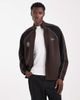 ASOS DESIGN ASOS DESIGN relaxed track jacket with cut & sew panels and prints in brown - 1