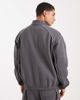 ASOS DESIGN ASOS DESIGN relaxed track jacket with piping in charcoal-Gray - 3