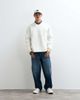 ASOS DESIGN ASOS DESIGN relaxed v neck sweatshirt in scuba-style fabric in cream-White - 1