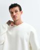 ASOS DESIGN ASOS DESIGN relaxed v neck sweatshirt in scuba-style fabric in cream-White - 3