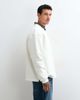 ASOS DESIGN ASOS DESIGN relaxed v neck sweatshirt in scuba-style fabric in cream-White - 4