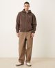 ASOS DESIGN ASOS DESIGN relaxed zip up printed hoodie with contrast stitching in brown - 2