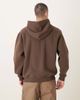 ASOS DESIGN ASOS DESIGN relaxed zip up printed hoodie with contrast stitching in brown - 3