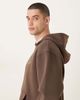 ASOS DESIGN ASOS DESIGN relaxed zip up printed hoodie with contrast stitching in brown - 4