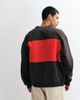 ASOS DESIGN ASOS DESIGN relaxed zip up sweatshirt with extended collar, cut & sew and print detail in brown - 3