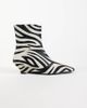 ASOS DESIGN ASOS DESIGN Renata hair on real leather wedge smart ankle boots in zebra print-Multi - 1