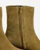 ASOS DESIGN ASOS DESIGN Renata real suede wedge smart ankle boots in olive-Green - 4