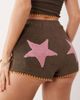 ASOS DESIGN ASOS DESIGN Renee beach terrycloth short with starfish embriodery in chocolate - part of a set-Brown - 4