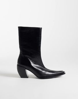 ASOS DESIGN ASOS DESIGN Renzo real leather extreme western boots in black