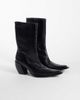 ASOS DESIGN ASOS DESIGN Renzo real leather extreme western boots in black - 4