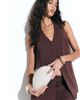 ASOS DESIGN ASOS DESIGN resin abstract hard box clutch in cream with chain strap-White - 1