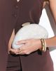 ASOS DESIGN ASOS DESIGN resin abstract hard box clutch in cream with chain strap-White - 2