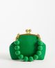 ASOS DESIGN ASOS DESIGN resin ball handle frame clutch bag in green - 4