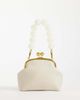 ASOS DESIGN ASOS DESIGN resin ball handle frame clutch bag in stone-White - 1