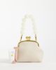 ASOS DESIGN ASOS DESIGN resin ball handle frame clutch bag in stone-White - 2