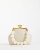 ASOS DESIGN ASOS DESIGN resin ball handle frame clutch bag in stone-White - 4