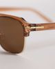 ASOS DESIGN ASOS DESIGN retro sunglasses in tan with brown lenses-Gold - 2