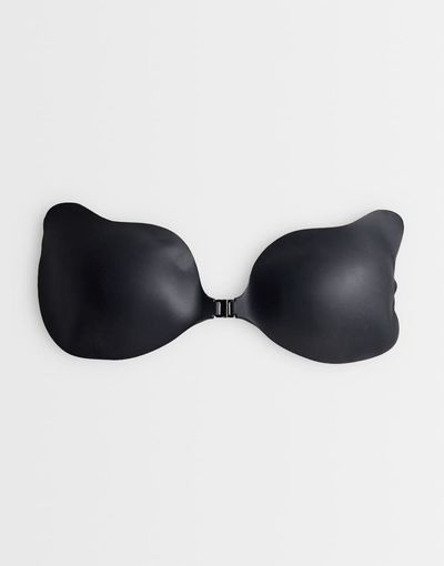 ASOS DESIGN ASOS DESIGN reusable silicone stick on bra with front fastening in black