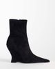 ASOS DESIGN ASOS DESIGN Revel wedge sock ankle boots in black suedette - 1