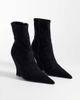 ASOS DESIGN ASOS DESIGN Revel wedge sock ankle boots in black suedette - 2