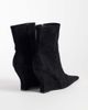 ASOS DESIGN ASOS DESIGN Revel wedge sock ankle boots in black suedette - 4