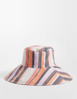 ASOS DESIGN ASOS DESIGN reversible canvas hat in multi stripes