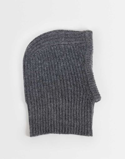 ASOS DESIGN ASOS DESIGN rib knit hood in gray