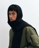 ASOS DESIGN ASOS DESIGN rib knit hooded scarf in black - 2