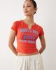 ASOS DESIGN ASOS DESIGN ribbed baby tee with Puerto Rico athletics graphic in red - 1