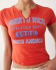 ASOS DESIGN ASOS DESIGN ribbed baby tee with Puerto Rico athletics graphic in red - 3