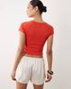ASOS DESIGN ASOS DESIGN ribbed baby tee with Puerto Rico athletics graphic in red - 4
