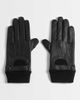 ASOS DESIGN ASOS DESIGN ribbed cuff leather gloves in black - 1