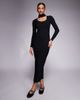 ASOS DESIGN ASOS DESIGN ribbed double layer midi dress with choker detail in black - 1
