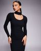 ASOS DESIGN ASOS DESIGN ribbed double layer midi dress with choker detail in black - 2