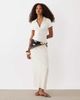 ASOS DESIGN ASOS DESIGN ribbed short sleeve polo midaxi dress in beige-Neutral - 1