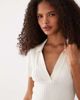 ASOS DESIGN ASOS DESIGN ribbed short sleeve polo midaxi dress in beige-Neutral - 3