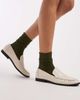 ASOS DESIGN ASOS DESIGN ribbed socks with cuff in olive green-Gray - 3