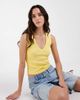 ASOS DESIGN ASOS DESIGN ribbed v neck tank top in yellow - 1