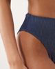 ASOS DESIGN ASOS DESIGN Riddy Azores glitter ribbed high waist high leg bikini bottom in slate blue - 4