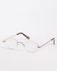ASOS DESIGN ASOS DESIGN rimless glasses in gold-tone metal with clear lenses - 1