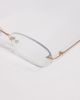 ASOS DESIGN ASOS DESIGN rimless glasses in gold-tone metal with clear lenses - 2