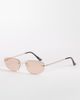 ASOS DESIGN ASOS DESIGN rimless rectangle sunglasses in gold metal with brown lens - 1