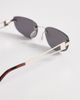 ASOS DESIGN ASOS DESIGN rimless rectangle sunglasses in gold metal with smoke lens - 2