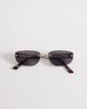 ASOS DESIGN ASOS DESIGN rimless rectangle sunglasses in gold metal with smoke lens - 3