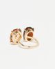 ASOS DESIGN ASOS DESIGN ring with double amber stone-setting in gold tone - 3