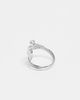 ASOS DESIGN ASOS DESIGN ring with double loop wrap around design in silver tone - 2