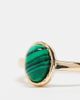 ASOS DESIGN ASOS DESIGN ring with faux malachite stone in gold tone - 3