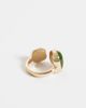 ASOS DESIGN ASOS DESIGN ring with green double-stone design in gold tone - 2