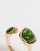 ASOS DESIGN ASOS DESIGN ring with green double-stone design in gold tone - 3