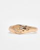 ASOS DESIGN ASOS DESIGN ring with molten texture and cubic zirconia stones in gold tone - 2